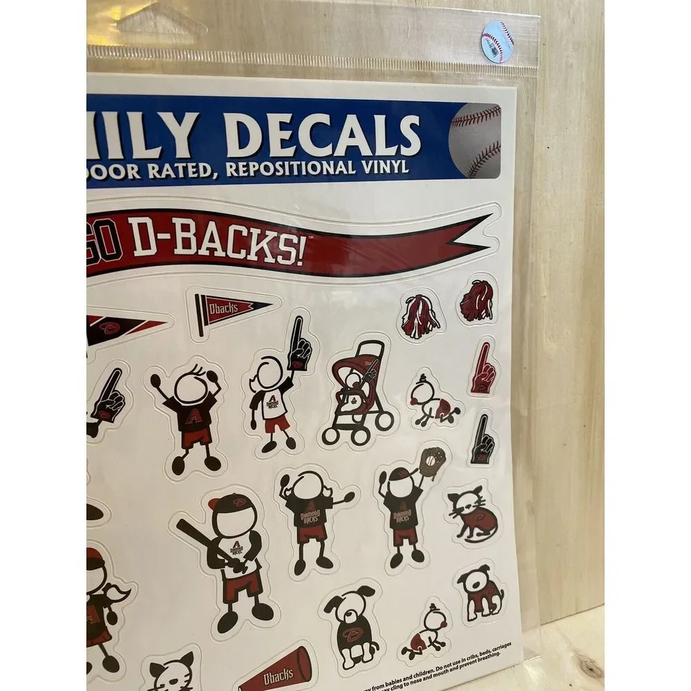 Arizona Diamondbacks‎ MLB Baseball Family Decal Stickers #1 Fan Family New